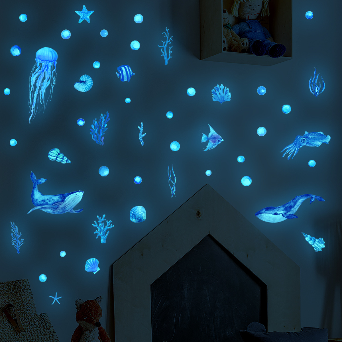 Lighting World Decor - Adesivos de parede do mundo subaquático