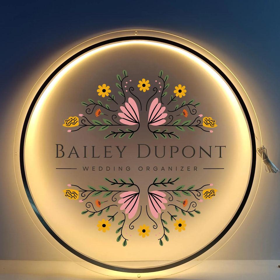 Lighting Decor Company - Logotipo personalizado da loja 3d sinais