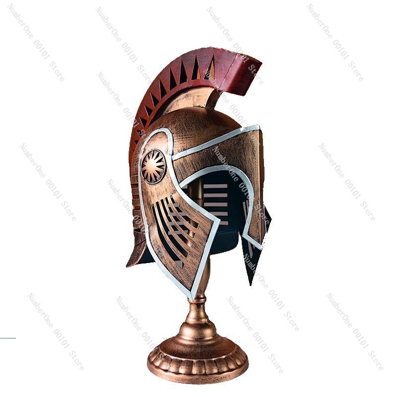 Vintage Lighting Decor - Capacete de Guerreiro Europeu de Luxo