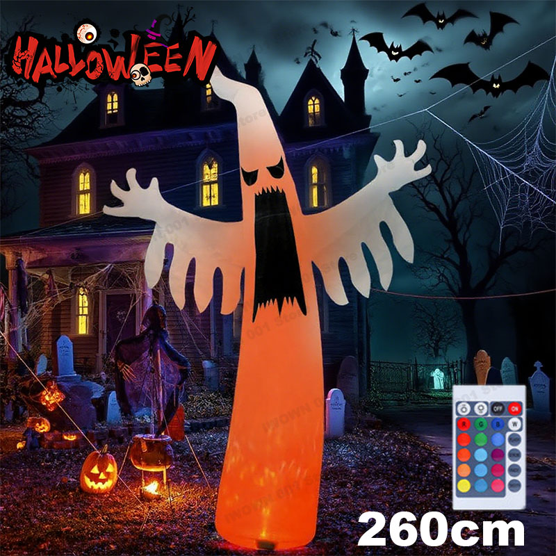 Outdoor Lighting Wedding Decor - Halloween inflável assustador fantasma com luzes