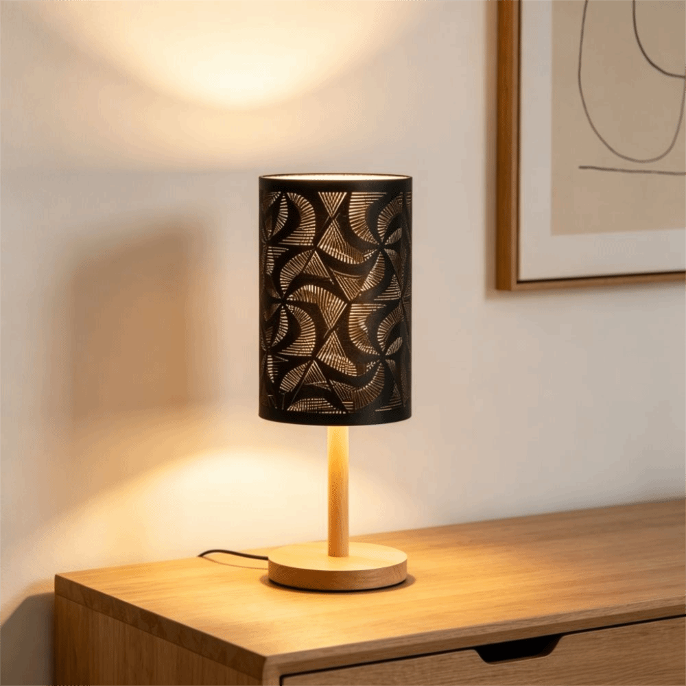 Geometric Lamp Shade - Abajur de Ferro Simples com Padrão