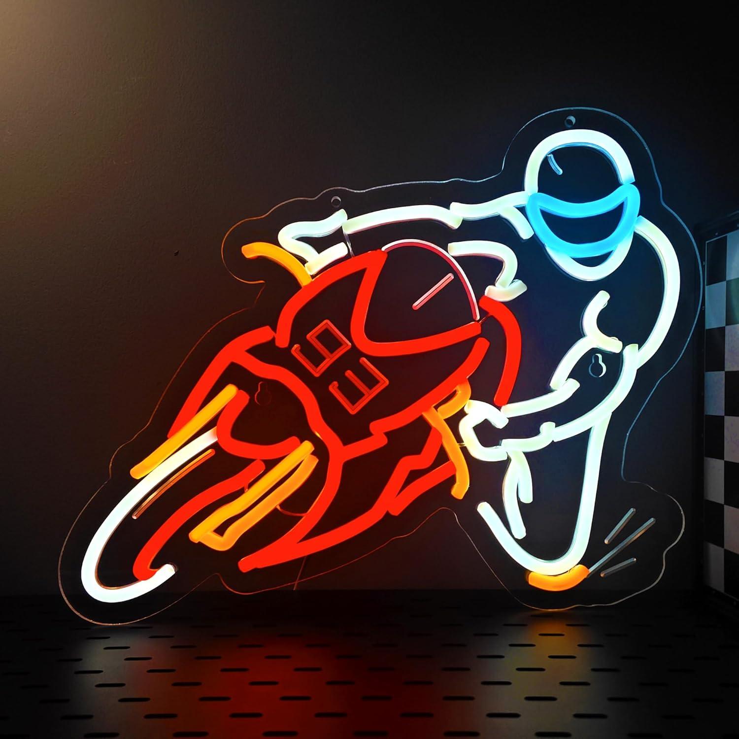 Garage Lighting Decor - Letreiro Neon de Curva para Corrida