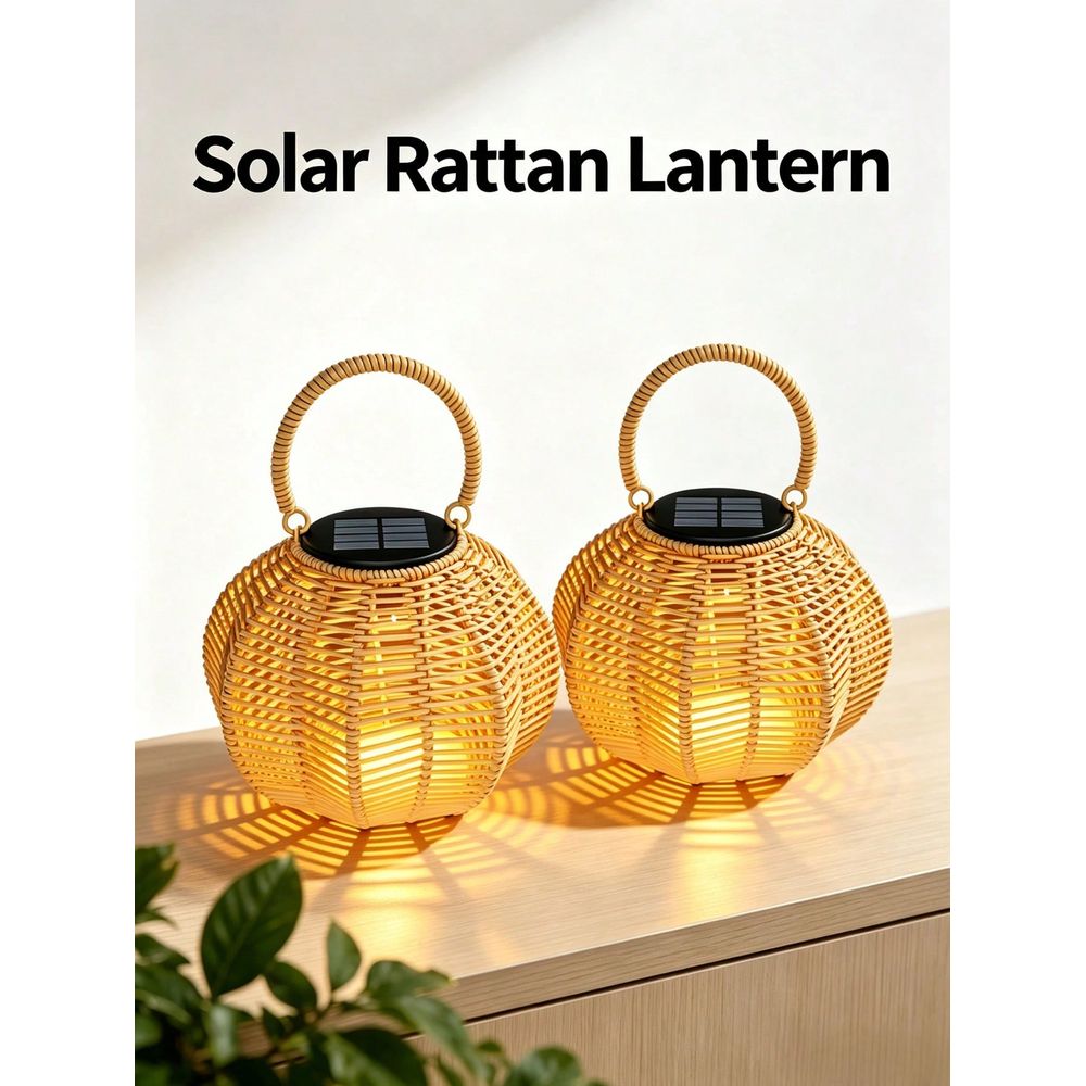 Outdoor Lighting Wedding Decor - Luz Solar Decorativa de Rattan para