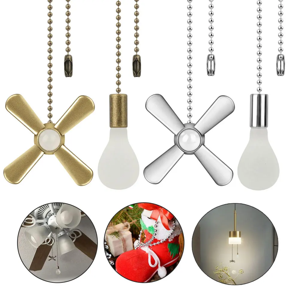 Decor Lighting Fans - Teto Fan Pull Chain Bola frisada,