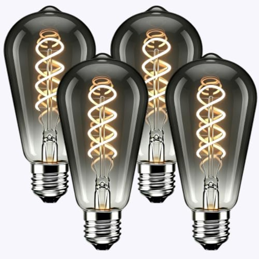 Vintage Lighting Decor - Pacote com 4 Lâmpadas LED Edison