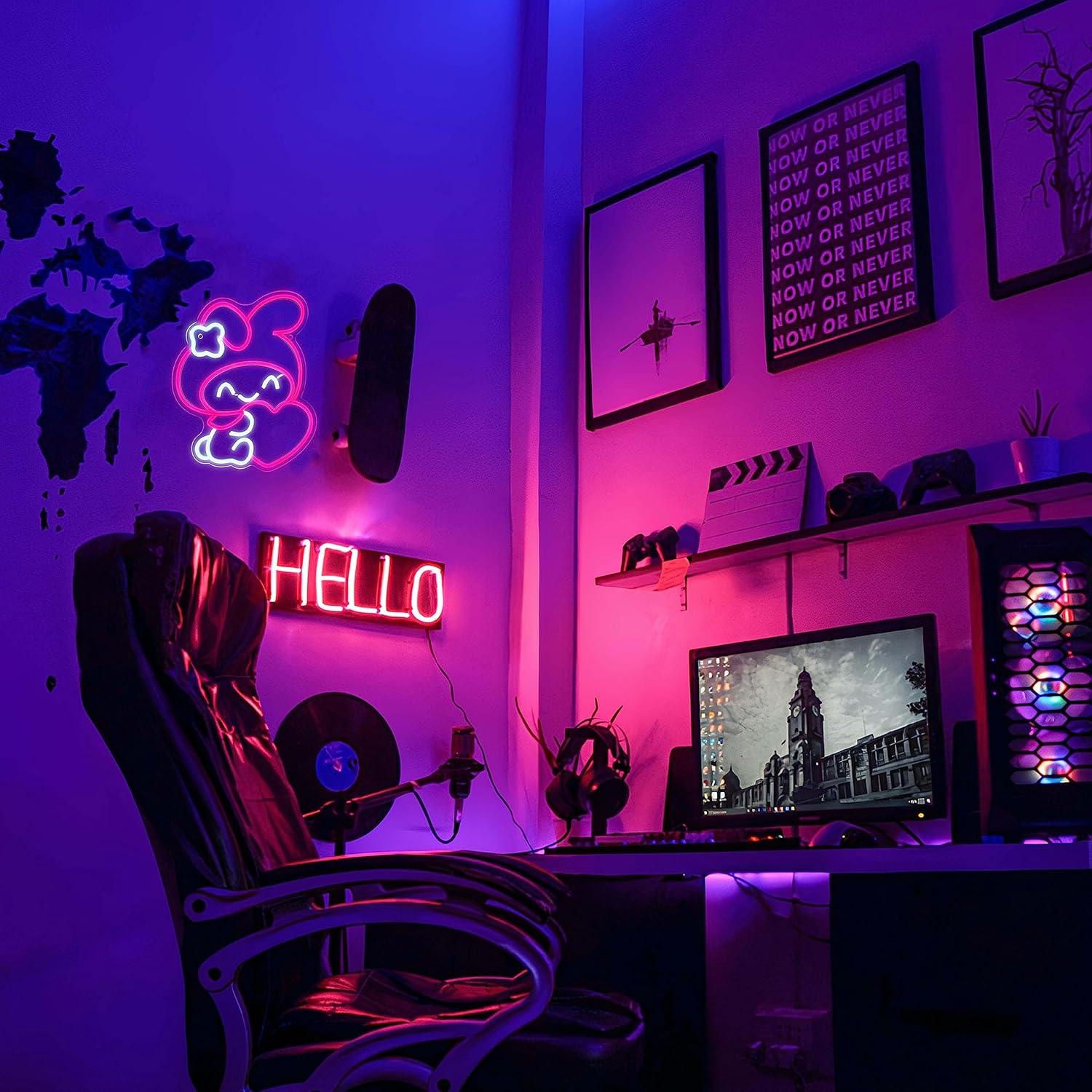 Luz Neon de Anime, Luzes LED J - Decor Lighting Fans avaliação e preço
