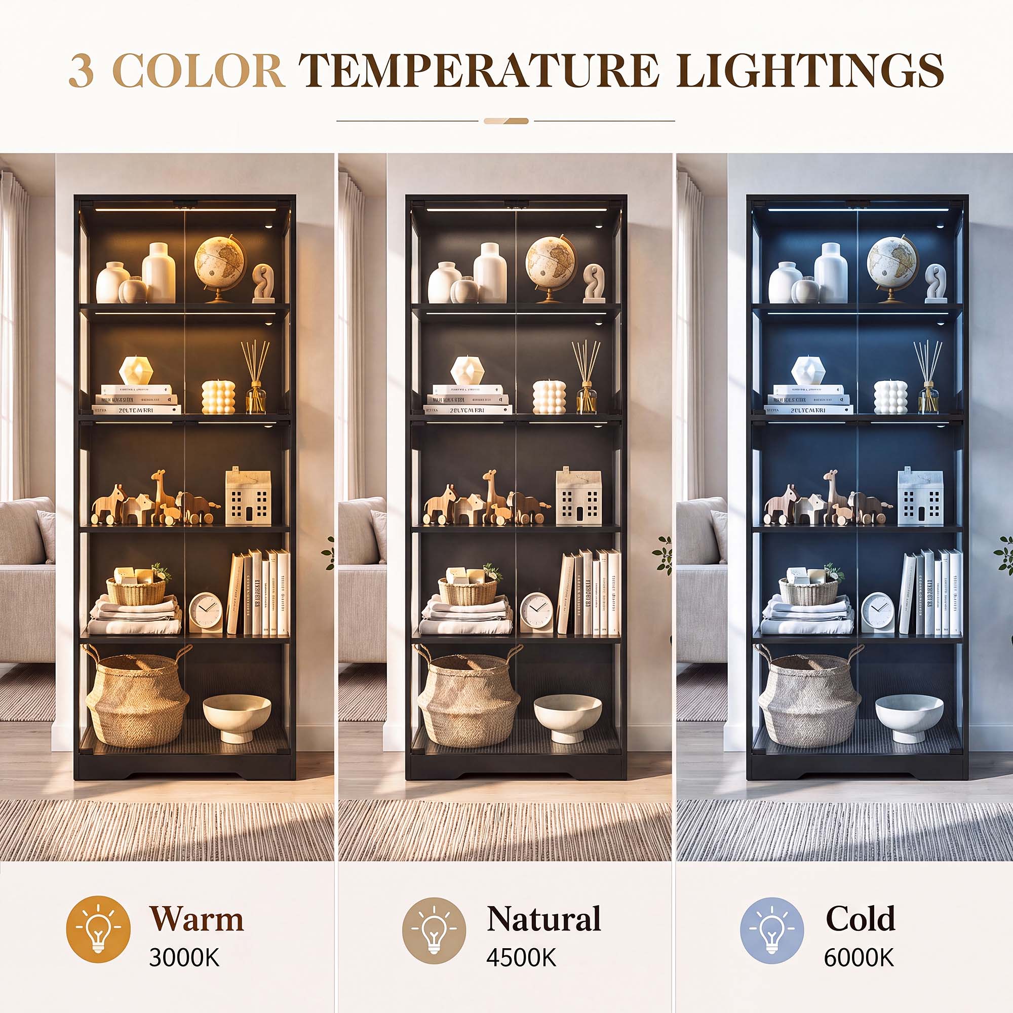 Armário Expositor TCGBKAF de 5 - Led Lighting Decor avaliação e preço
