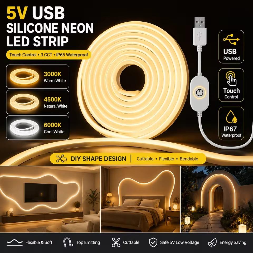 Luz LED USB de Silicone Flexív - Lighting Bolt Decor avaliação e preço