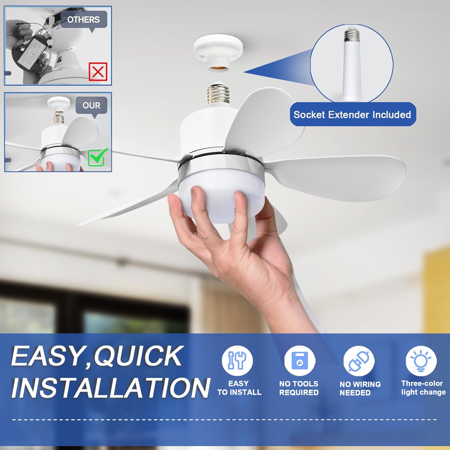 Ventilador de Teto com Luz e C - Led Lighting Decor avaliação e preço