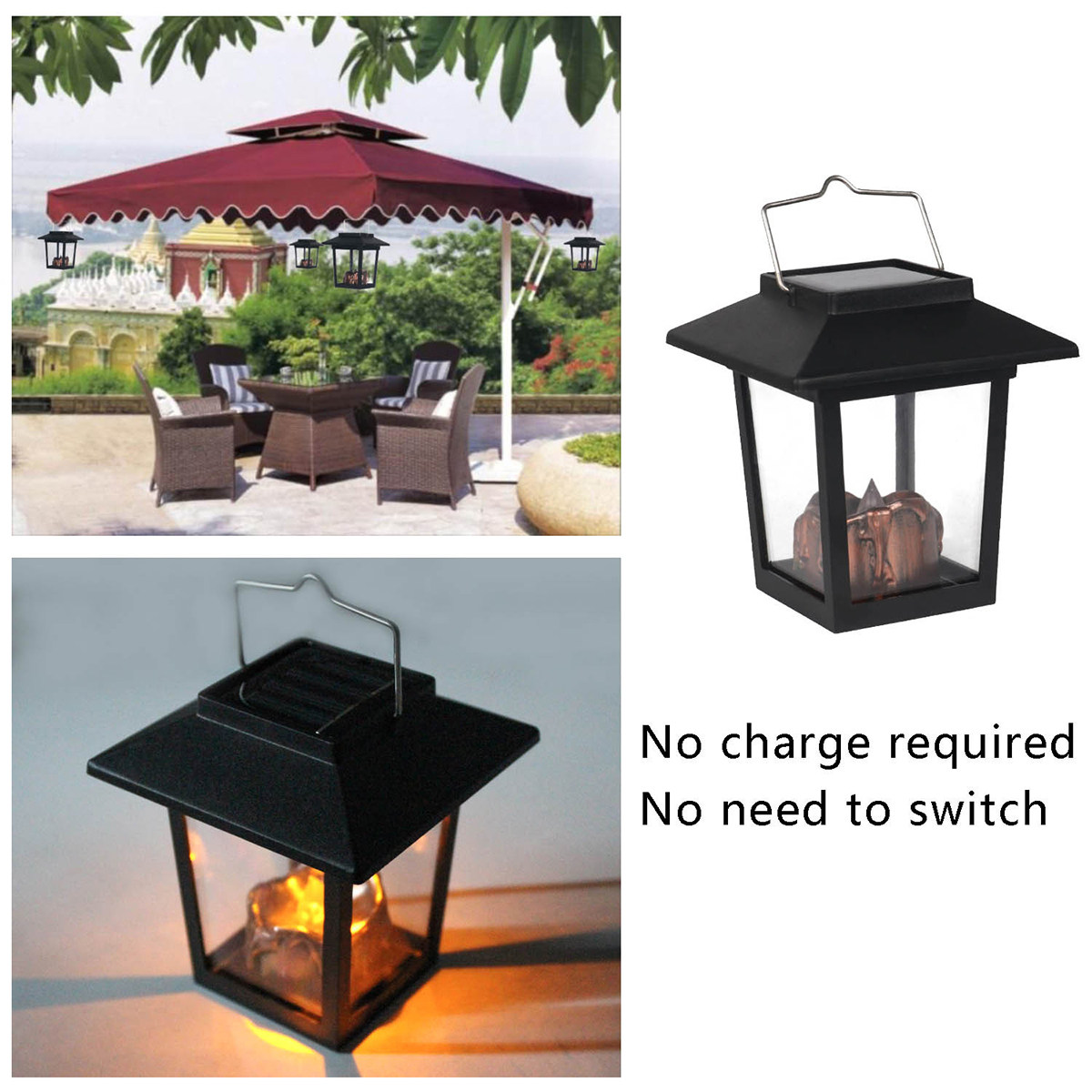 3 Peças de Lanterna Solar Impe - Vintage Lighting Decor avaliação e preço