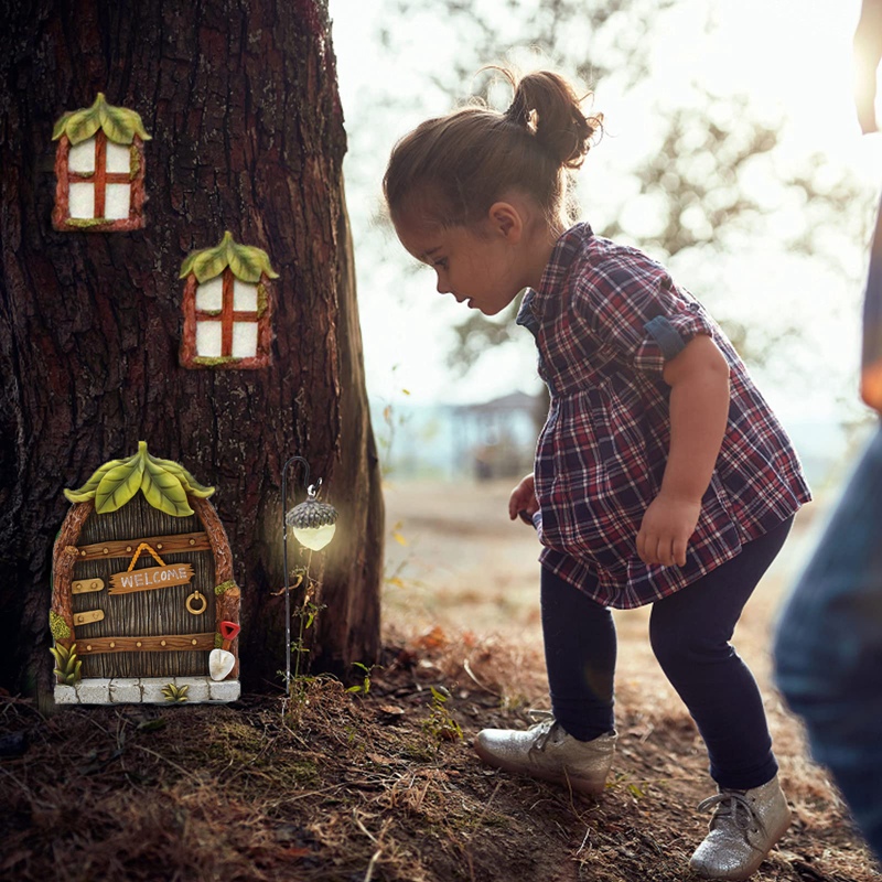 Mini Casa de Fadas e Gnomos co - Lighting Tree Decor avaliação e preço