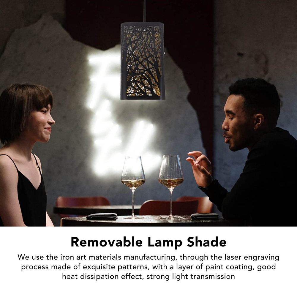 Abajur de ferro da moda com pa - Geometric Lamp Shade avaliação e preço