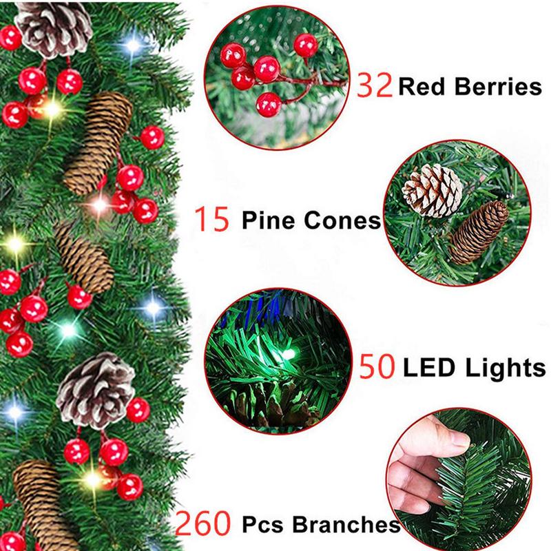 Guirlanda de natal iluminada,  - Lighting Decor Company avaliação e preço