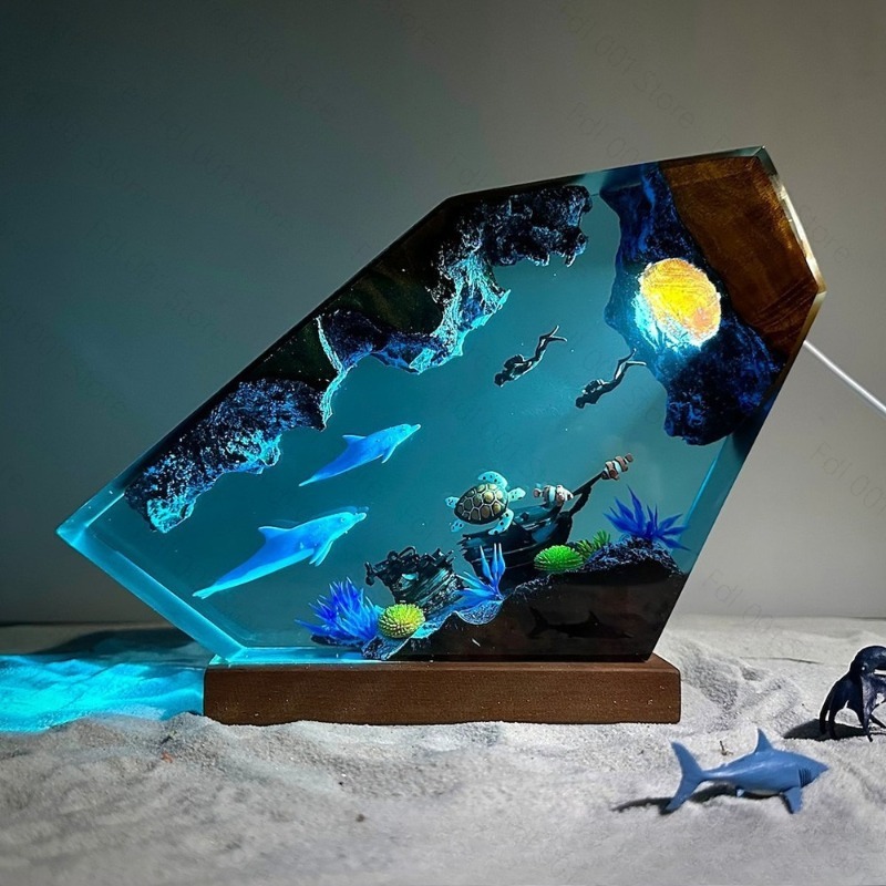 Luminária Noturna de Resina co - Lighting World Decor avaliação e preço
