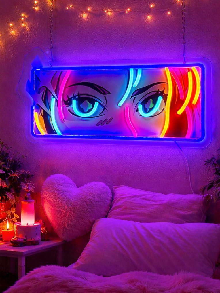 Letreiro Neon Olhos Apaixonado - Garage Lighting Decor avaliação e preço