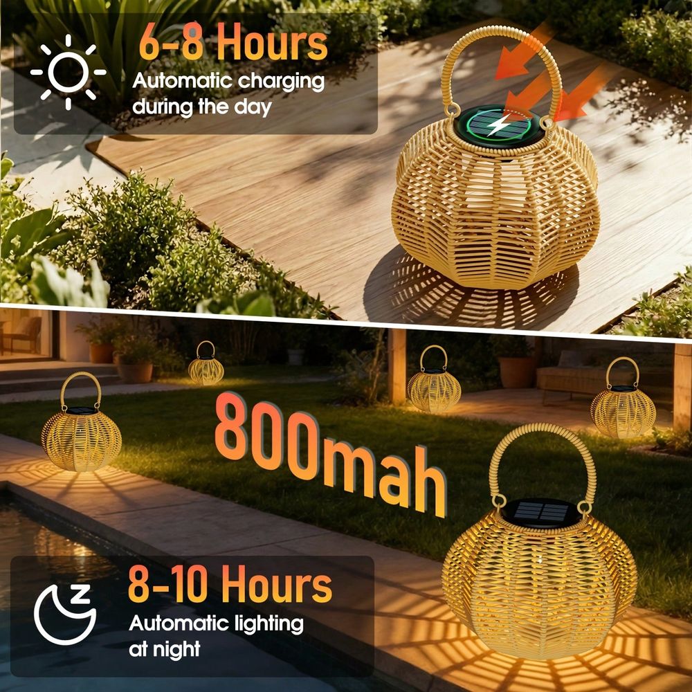Luz Solar Decorativa de Rattan - Outdoor Lighting Wedding Decor avaliação e preço