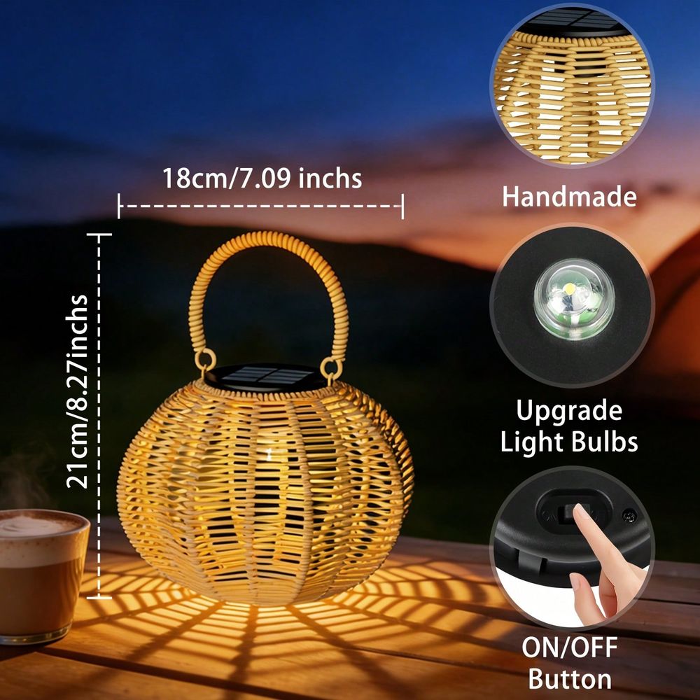 Luz Solar Decorativa de Rattan - Outdoor Lighting Wedding Decor avaliação e preço