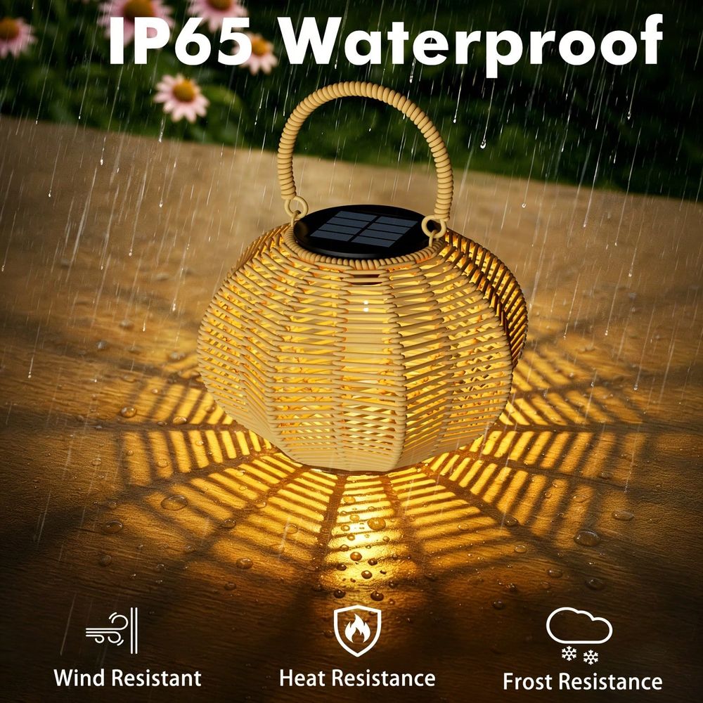 Luz Solar Decorativa de Rattan - Outdoor Lighting Wedding Decor avaliação e preço
