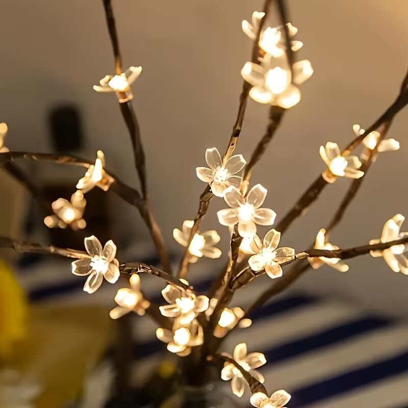 Luzes de ramo de cerejeira com - Lighting Tree Decor avaliação e preço