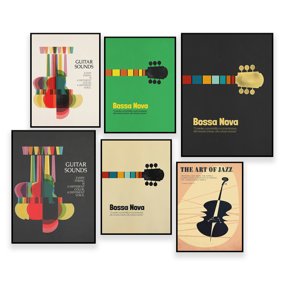 Bossa nova poster, jazz impres - Nova Decor & Lighting Julestjerne avaliação e preço