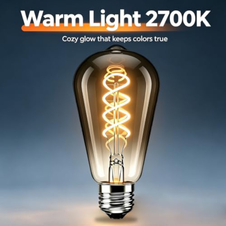 Pacote com 4 Lâmpadas LED Edis - Vintage Lighting Decor avaliação e preço